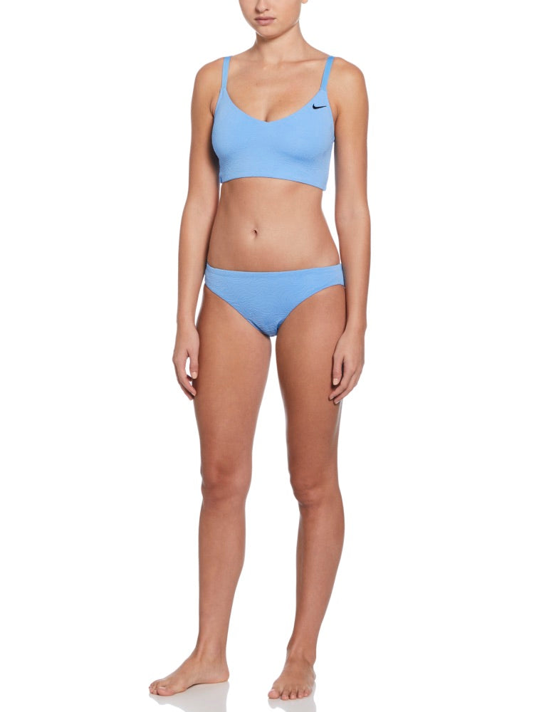 Nike Swim Women's Jacquard Texture V-Neck Midkini - University Blue alternate image 3