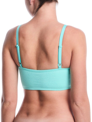 Nike Swim Women's Jacquard Texture V-Neck Midkini - Bleached Turq alternate image 1