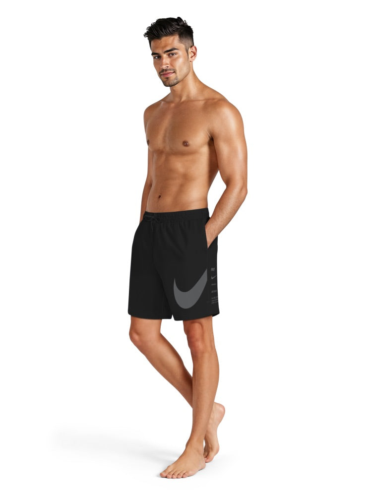 Nike Swim Breaker Men's 7" Fully Lined Volley Short - Jet Black