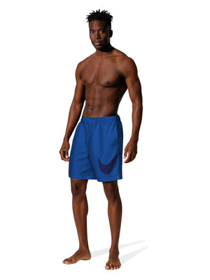 Nike Swim Breaker Men's 7" Brief-Lined Volley Short - Blue Crystal