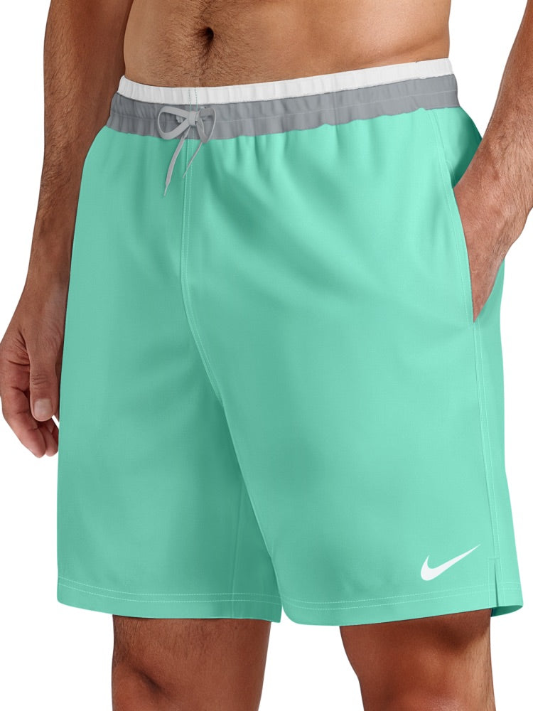 Nike Swim Breaker Men's 7" Brief-Lined Volley Short - Bleached Turq alternate image 2