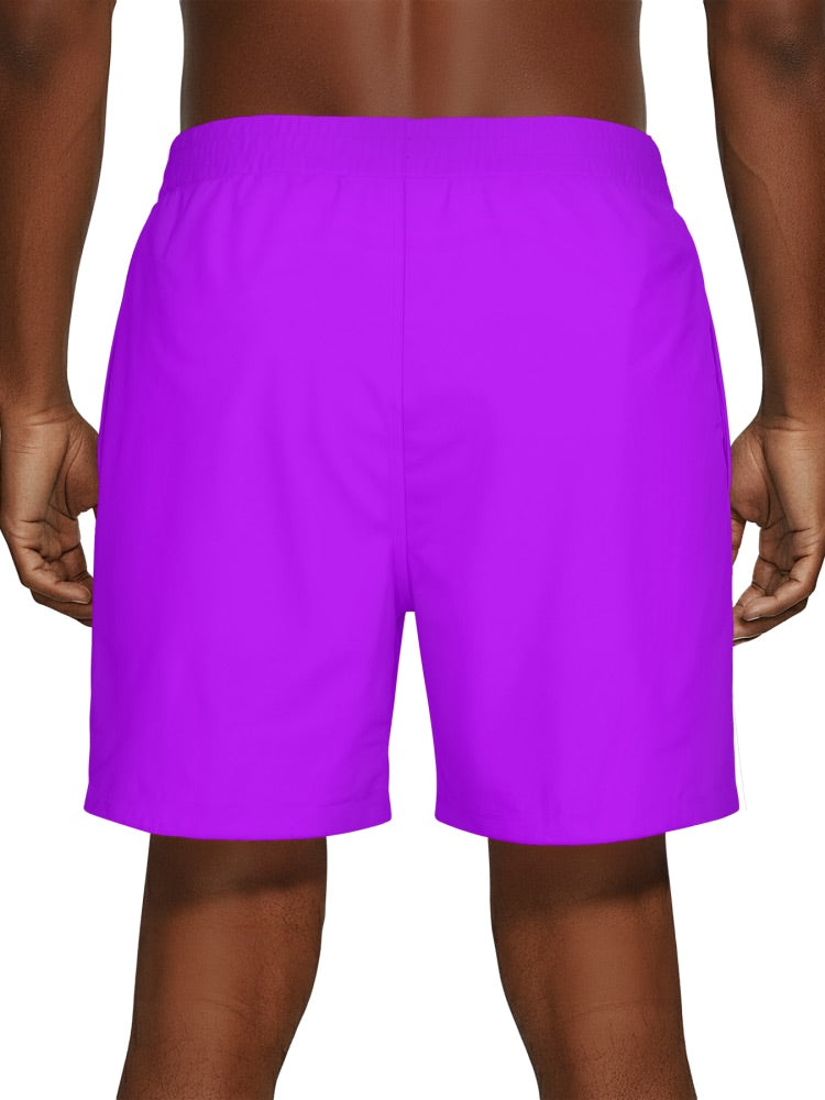 Nike Swim Breaker Essential Men's 7" Brief-Lined Volley Short - Bright Violet alternate image 3