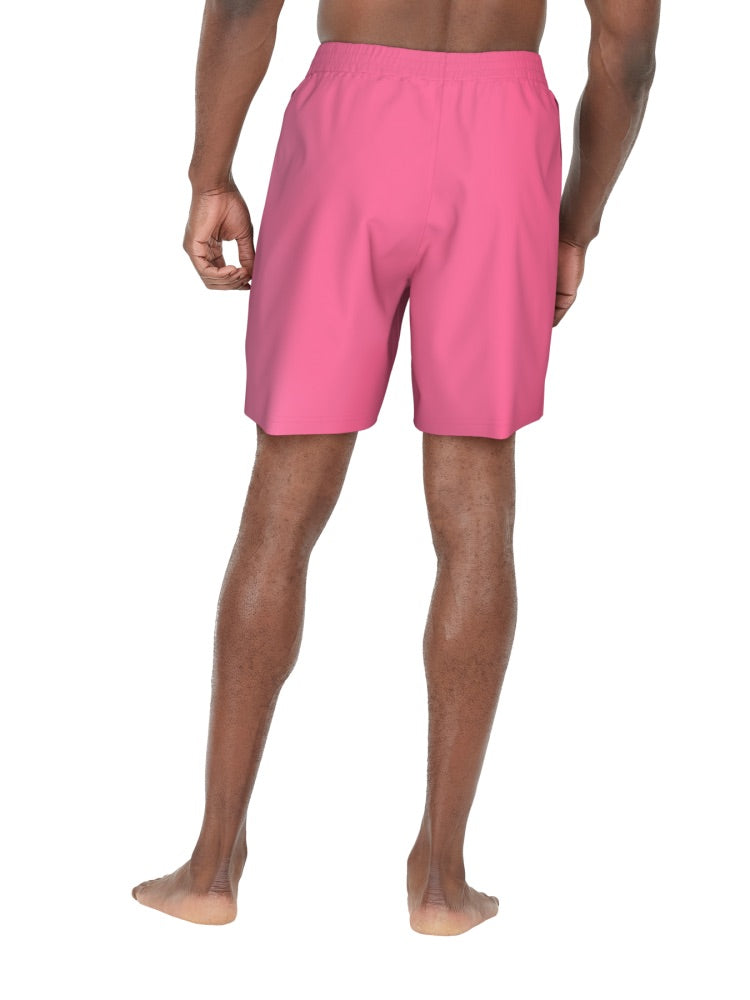 Nike Swim Breaker Essential Men's 7" Brief-Lined Volley Short - Pinksicle alternate image 1