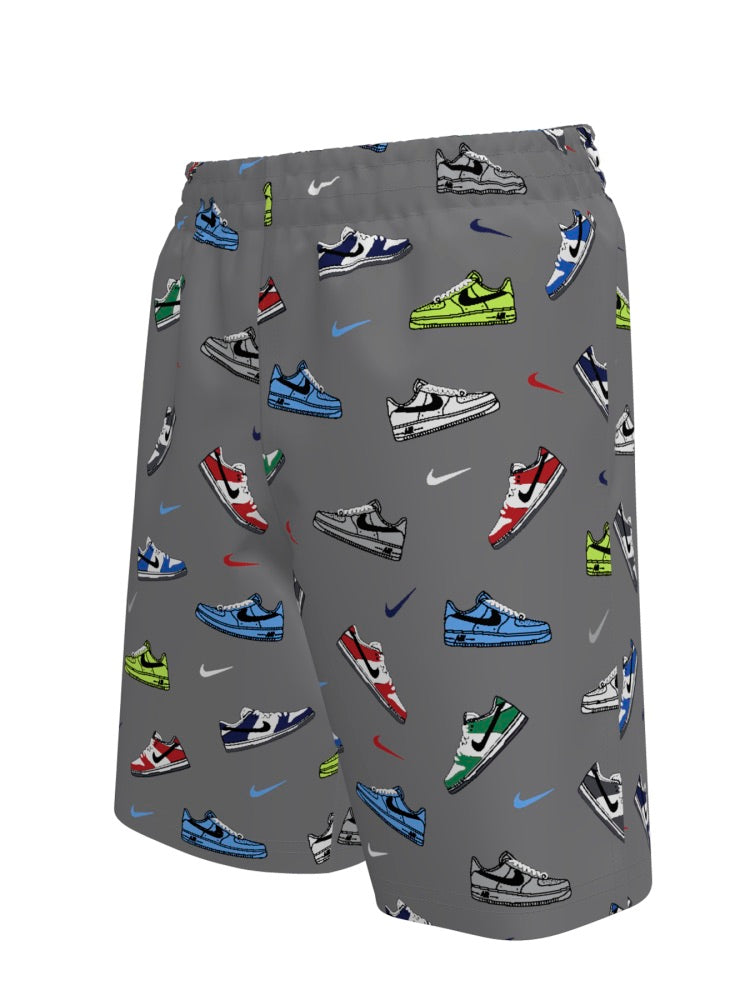 Nike Swim Breaker Big Kids' (Boys') 7" Brief-Lined Volley Short - Cool Grey