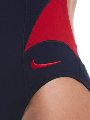 Nike Swim Hydrastrong Fly Women's Cutout One Piece - University Red Midnight Navy alternate image 2