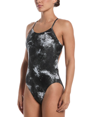 Nike Swim Women's Cutout One Piece - Black