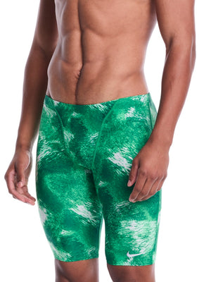 Nike Swim Watercolor Men's Jammer - Court Green