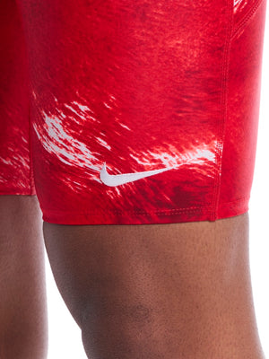 Nike Swim Watercolor Men's Jammer - University Red alternate image 2