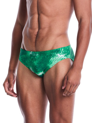 Nike Swim Watercolor Men's Brief - Court Green