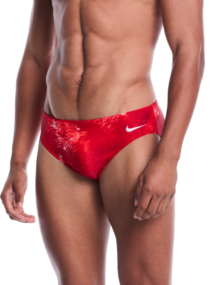 Nike Swim Watercolor Men's Brief - University Red