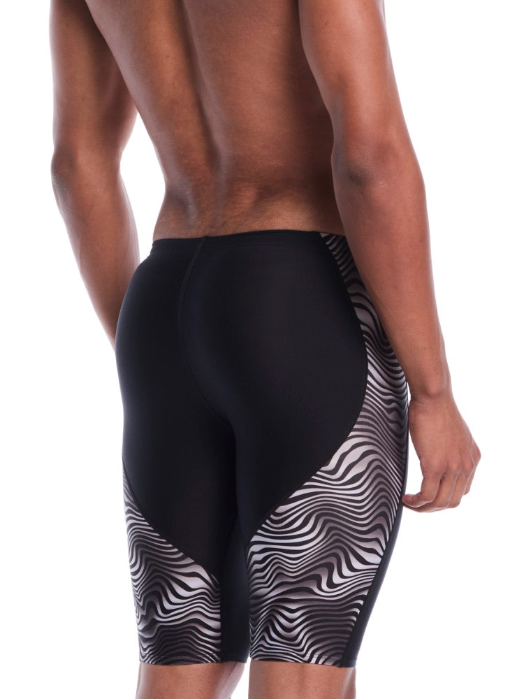 Nike Swim Hydrastrong Water Stripe Men's Jammer - Black alternate image 1