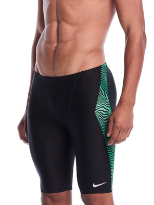 Nike Swim Hydrastrong Water Stripe Men's Jammer - Court Green