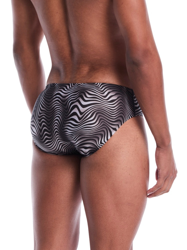 Nike Swim Hydrastrong Water Stripe Men's Brief - Black alternate image 1