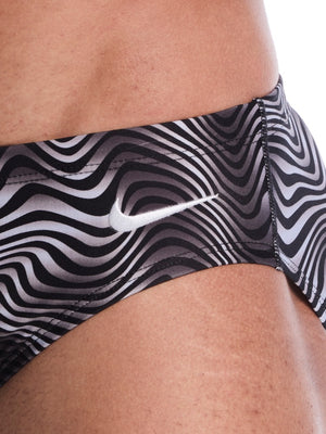 Nike Swim Hydrastrong Water Stripe Men's Brief - Black alternate image 2