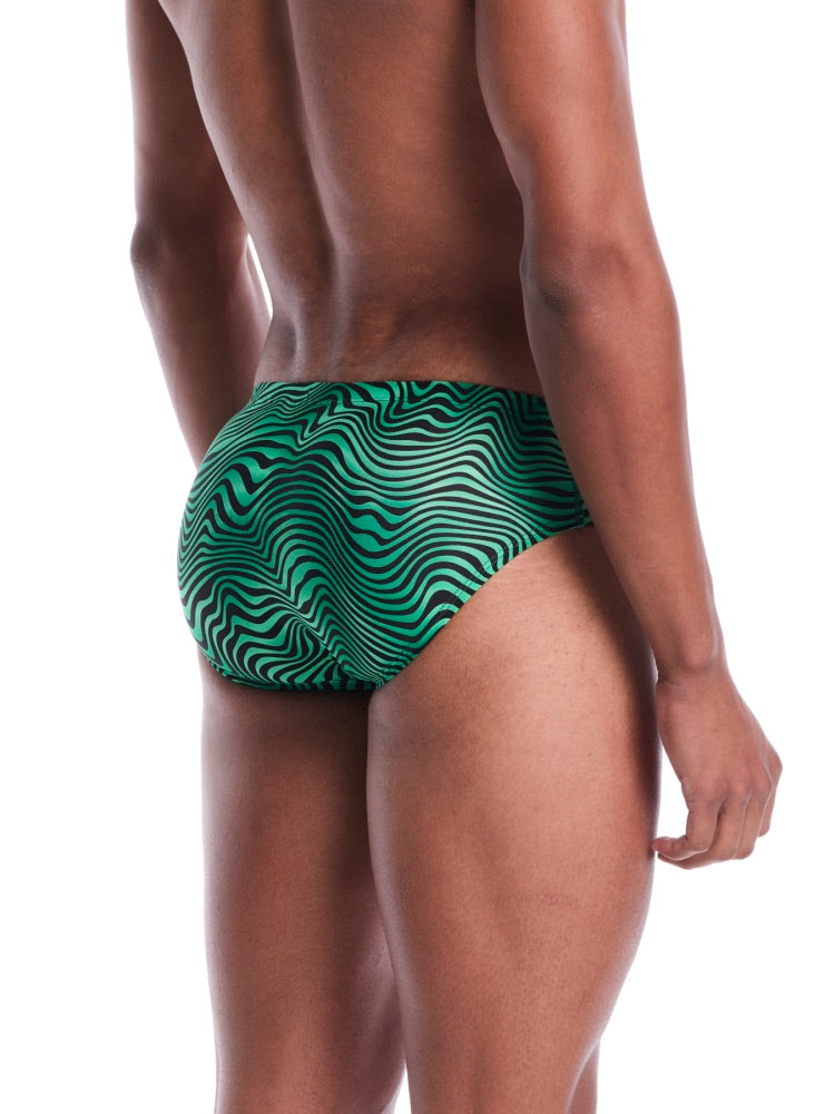 Nike Swim Hydrastrong Water Stripe Men's Brief - Court Green alternate image 1