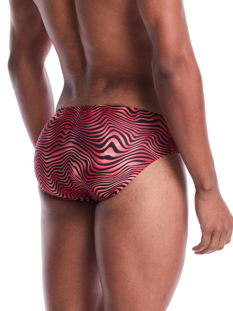 Nike Swim Hydrastrong Water Stripe Men's Brief - University Red alternate image 1