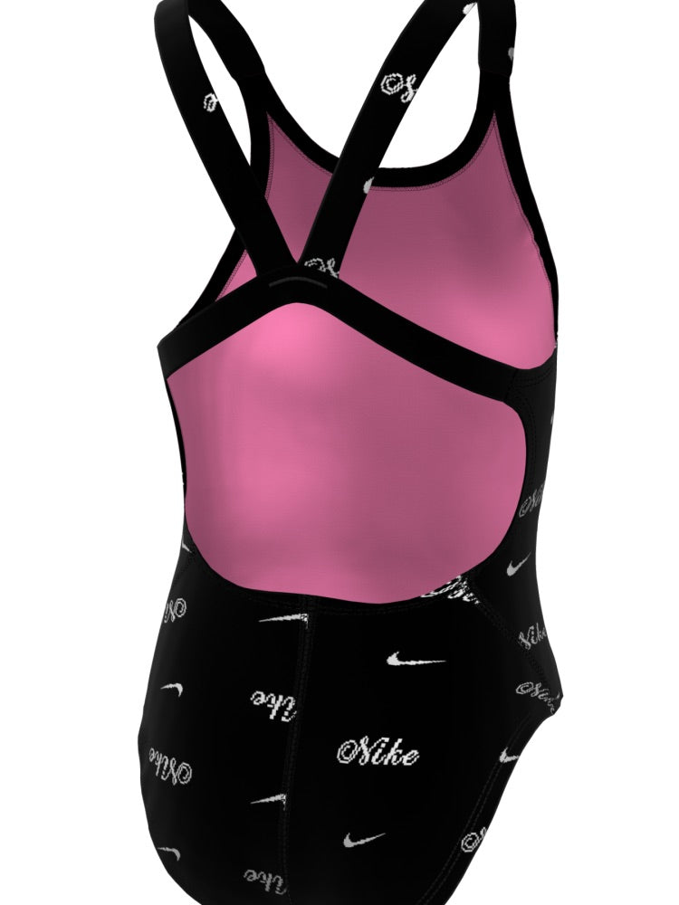 Nike Swim Hydrastrong Big Kids' (Girls') Fastback One Piece - Jet Black alternate image 1