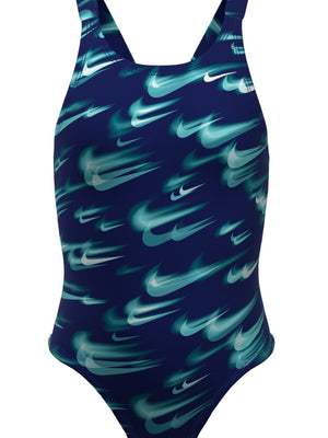 Nike Swim Hydrastrong Big Kids' (Girls') Fastback One Piece - Green Abyss alternate image 2