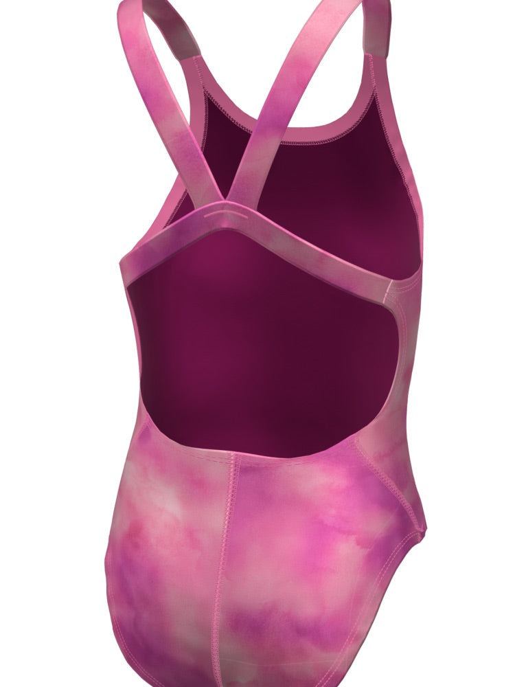 Nike Swim Hydrastrong Big Kids' (Girls') Fastback One Piece - Pink Foam alternate image 1