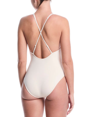 Nike Swim Effortless Essential Women's Scoop Neck One Piece - Chalk alternate image 1