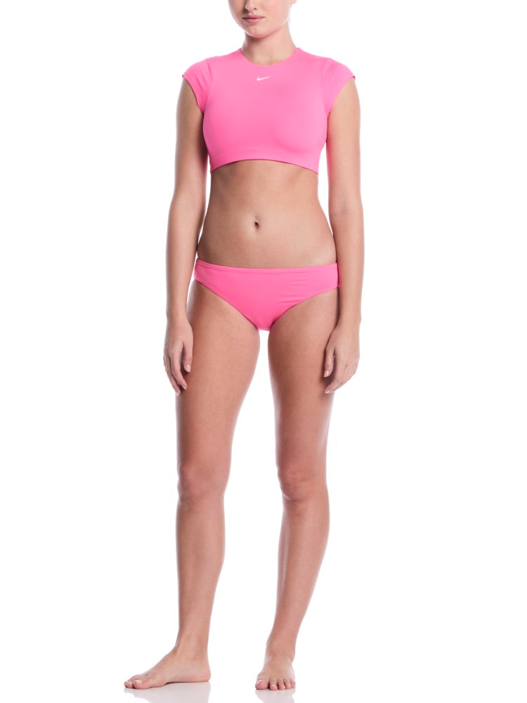 Nike Swim Women's Cropped Swim Top - Pink Glow alternate image 3