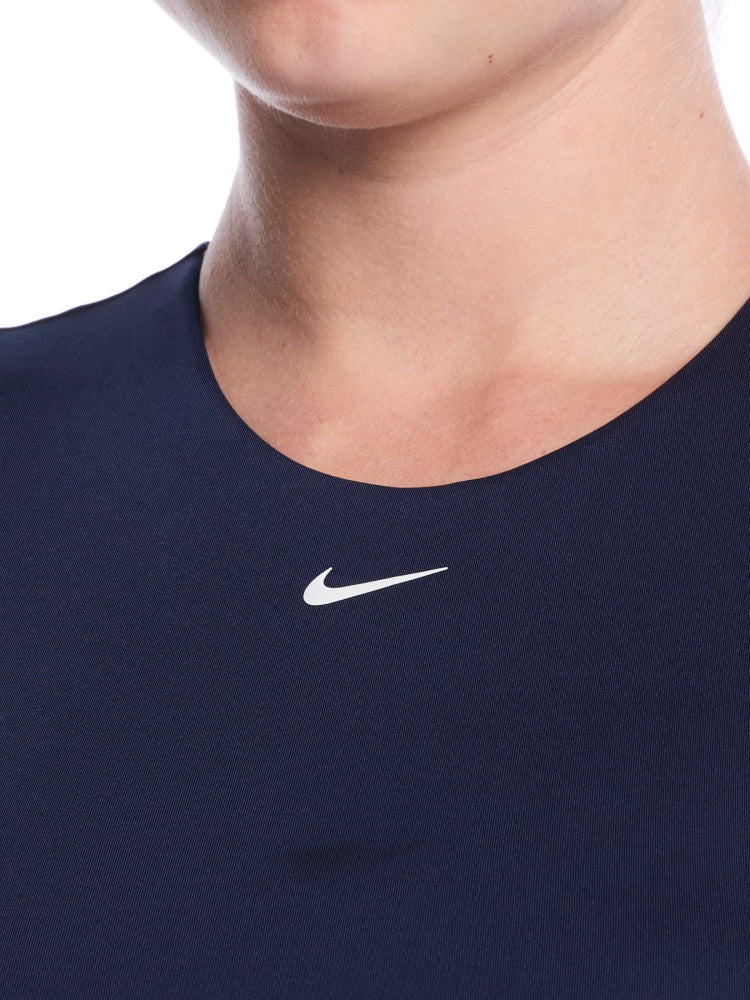 Nike Swim Effortless Essential Women's Cap Sleeve Swim Top - Midnight Navy alternate image 2
