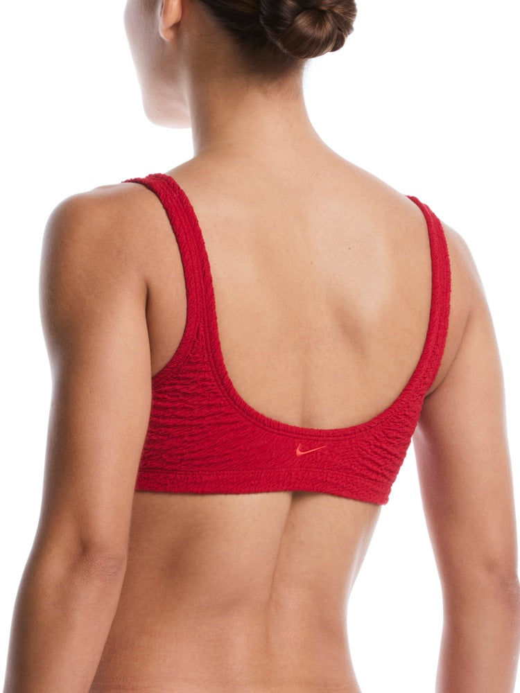 Nike Swim Women's Shoreline Texture Bralette Bikini Top - Gym Red alternate image 1