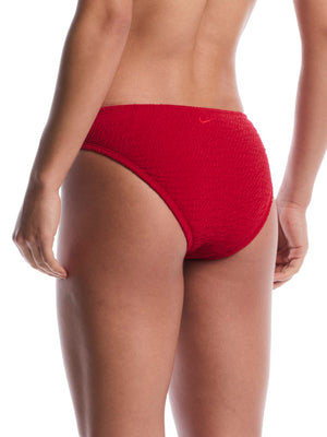 Nike Swim Women's Shoreline Texture Hipster Bikini Bottom - Gym Red alternate image 1