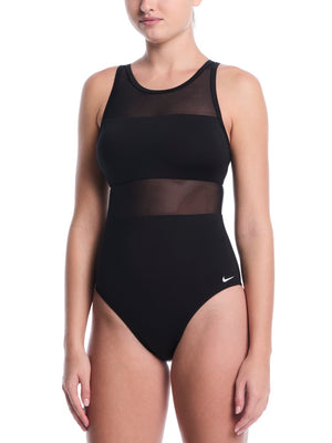Nike Swim Women's V-Back One Piece - Black