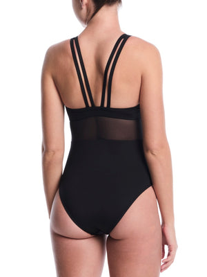 Nike Swim Women's V-Back One Piece - Black alternate image 1