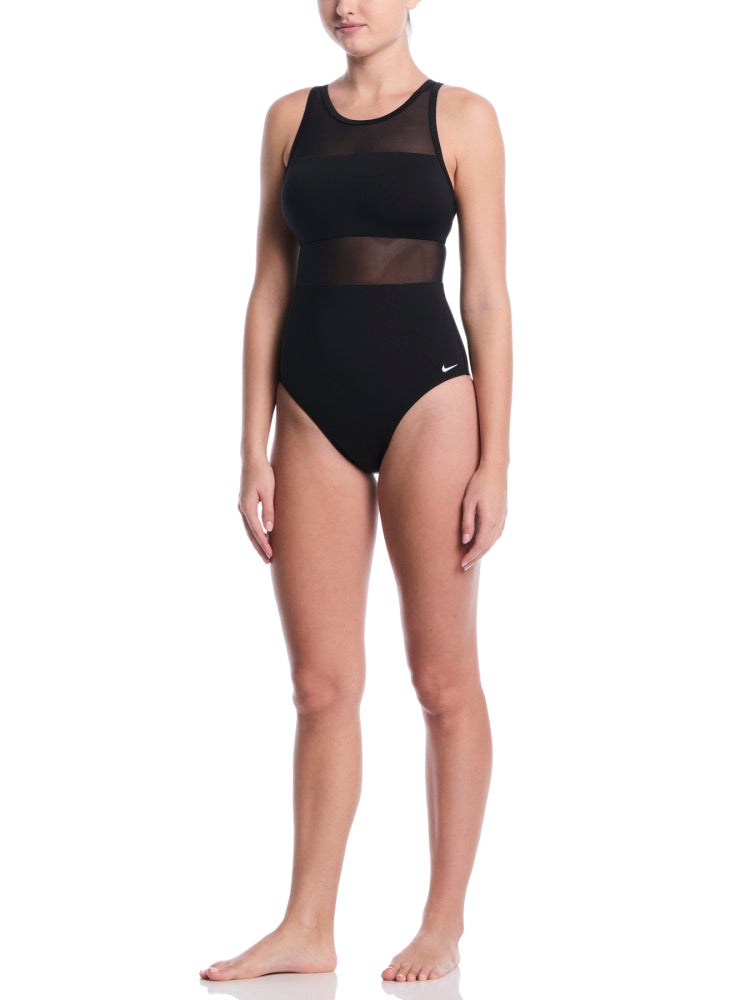 Nike Swim Women's V-Back One Piece - Black alternate image 3