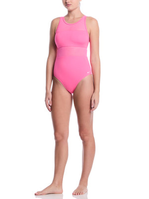 Nike Swim Women's V-Back One Piece - Pink Glow alternate image 3