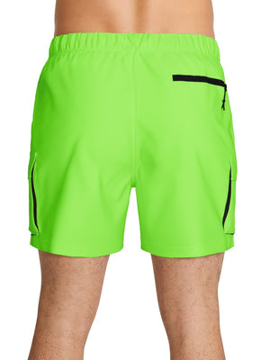 Nike Swim Voyage Essential Men's 5" Brief-Lined Volley Short - Voltage Green alternate image 3