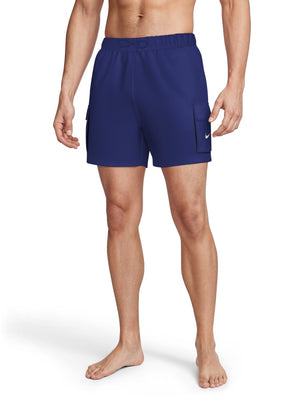 Nike Swim Voyage Essential Men's 5" Brief-Lined Volley Short - Midnight Navy alternate image 1