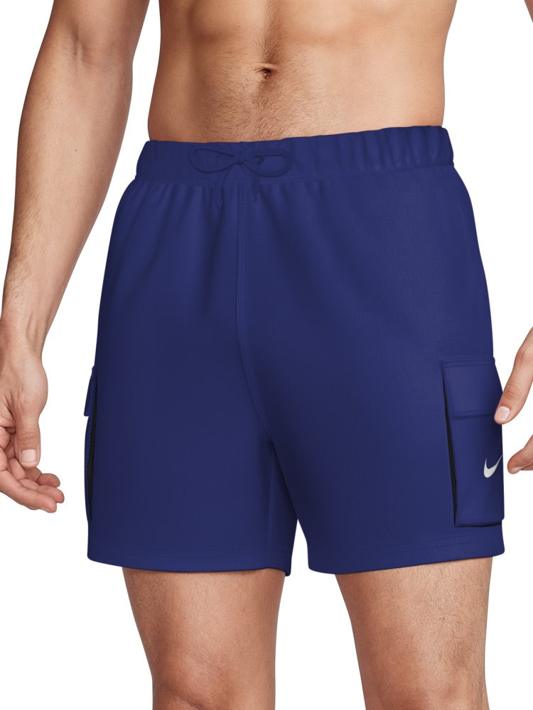 Nike Swim Voyage Essential Men's 5" Brief-Lined Volley Short - Midnight Navy alternate image 2