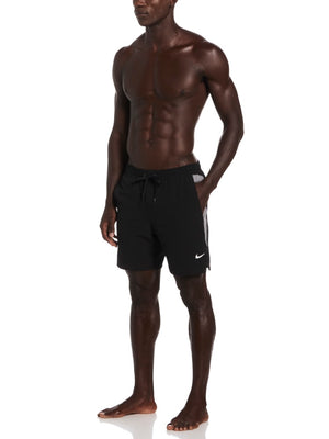 Nike Swim Contend Essential Men's 7" Brief-Lined Volley Short - Black alternate image 3