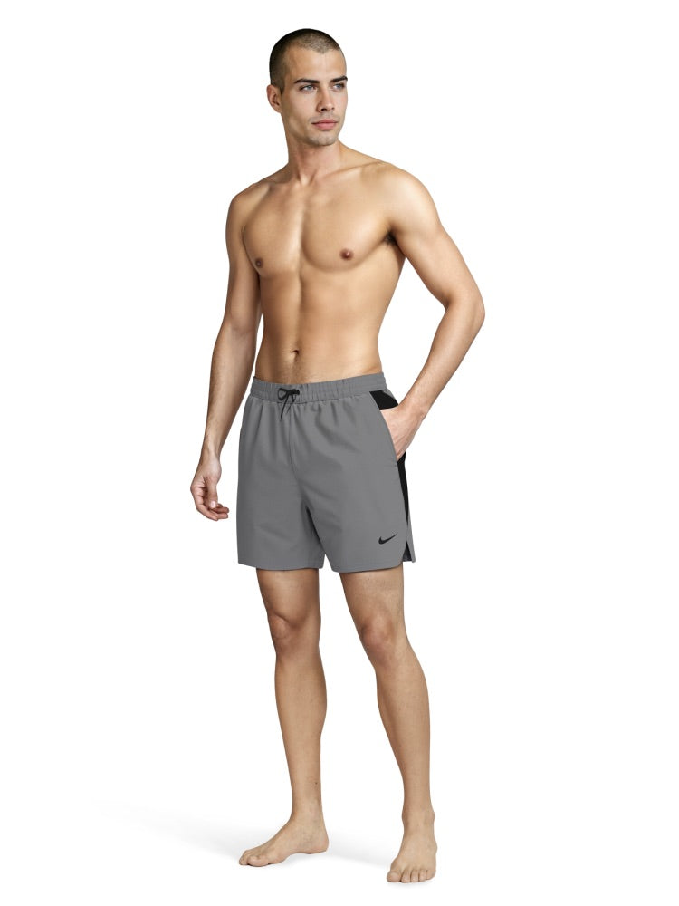 Nike Swim Contend Essential Men's 7" Brief-Lined Volley Short - Cool Grey