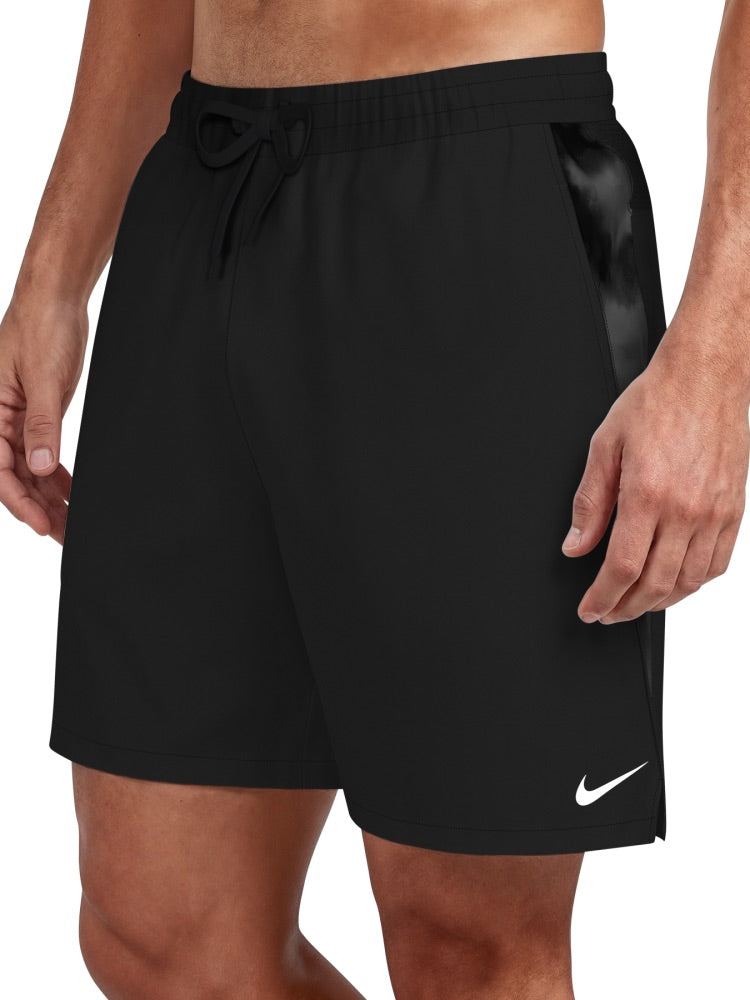 Nike Swim Contend Men's 7" Brief-Lined Volley Short - Black alternate image 2