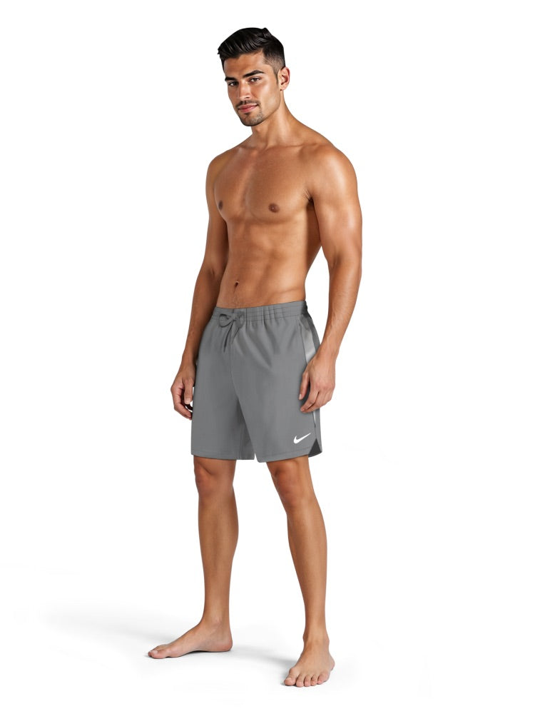 Nike Swim Contend Men's 7" Brief-Lined Volley Short - Cool Grey