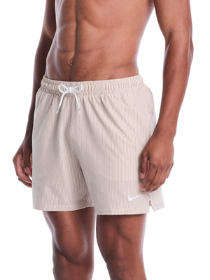 Nike Swim Breaker Men's Ripple Texture 5" Brief-Lined Volley Short - Parachute Beige