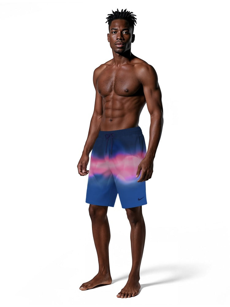 Nike Swim Breaker Men's 9" Brief-Lined Volley Short - Blue Crystal
