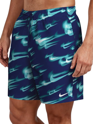 Nike Swim Breaker Men's 7" Brief-Lined Volley Short - Blue alternate image 2
