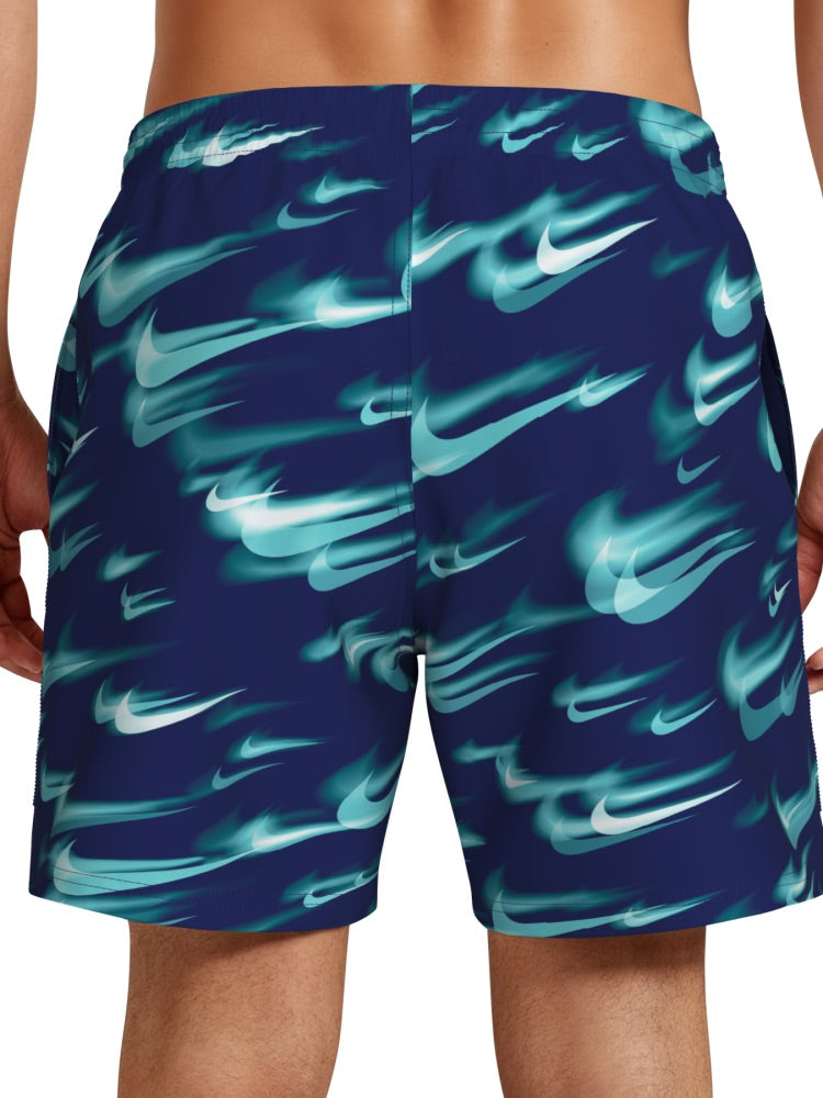Nike Swim Breaker Men's 7" Brief-Lined Volley Short - Blue alternate image 3