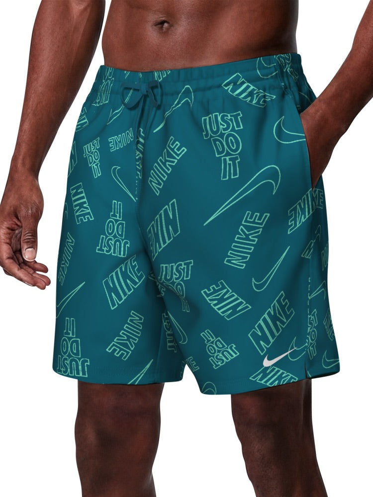 Nike Swim Breaker Men's 7" Brief-Lined Volley Short - Green Abyss alternate image 2