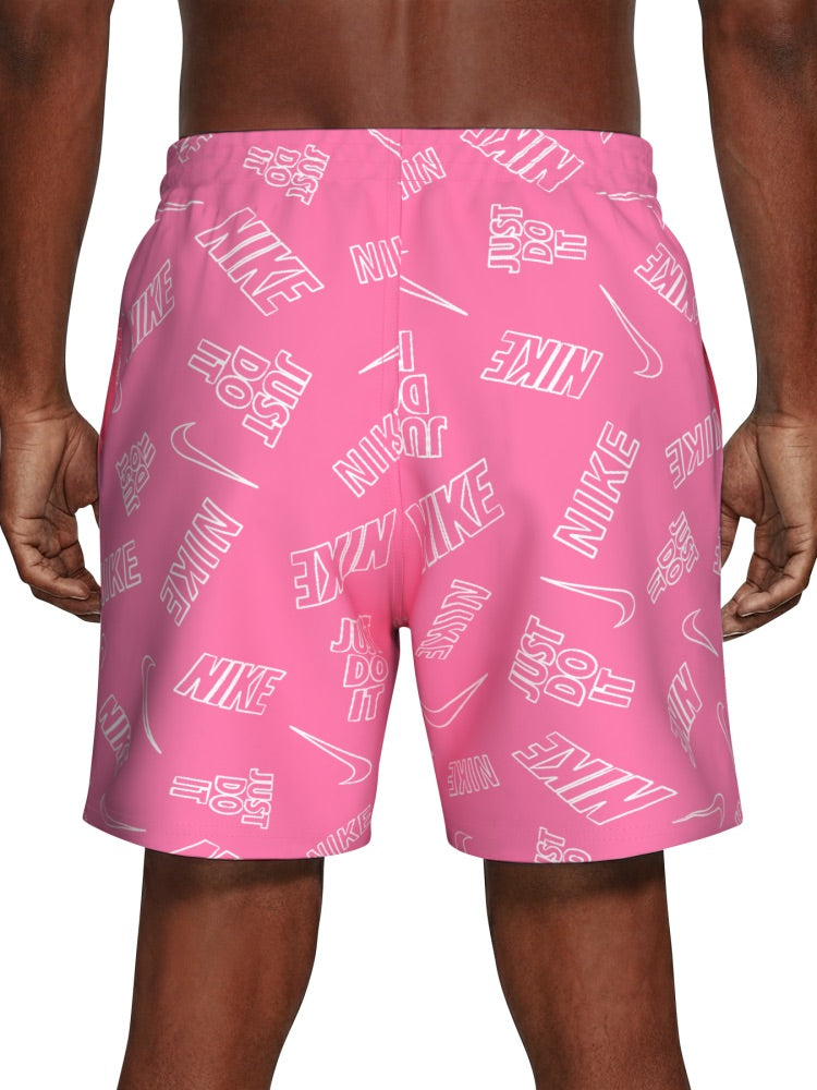 Nike Swim Breaker Men's 7" Brief-Lined Volley Short - Pink Glow alternate image 1