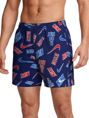 Nike Swim Breaker Men's 5" Brief-Lined Volley Short - Blue/Red alternate image 2
