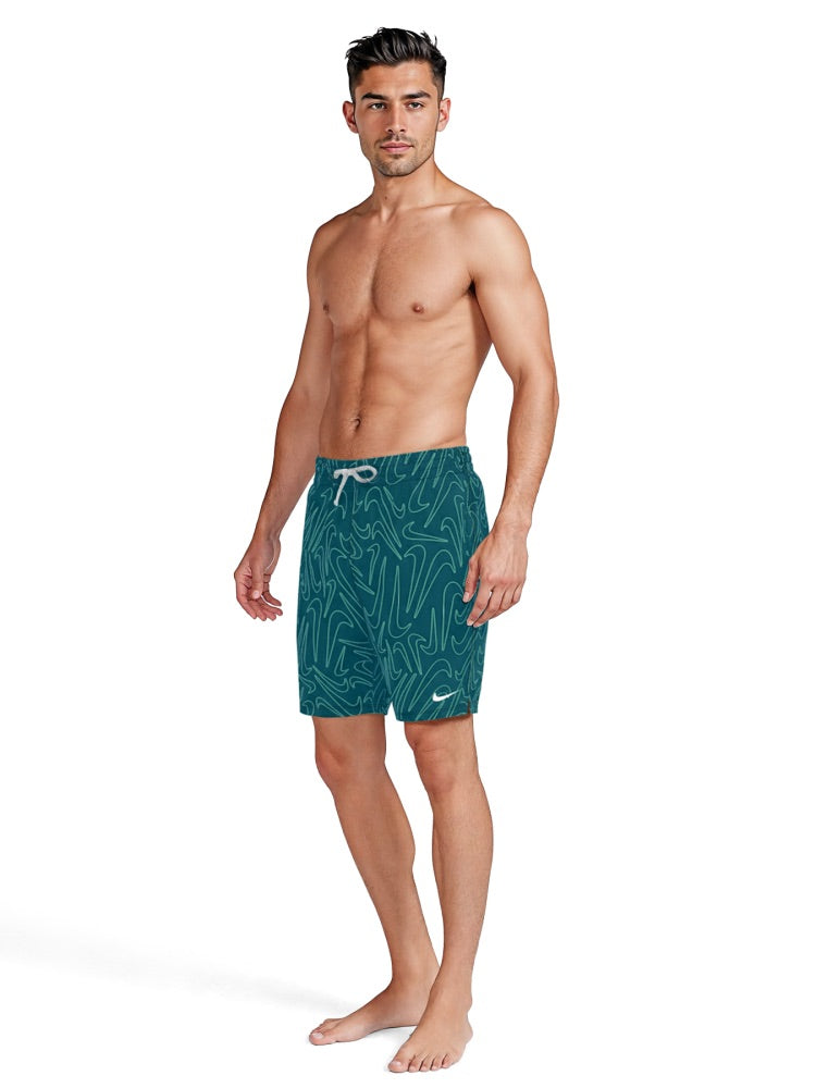 Nike Swim Breaker Men's 7" Brief-Lined Volley Short - Green Abyss