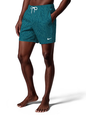 Nike Swim Breaker Men's 5" Brief-Lined Volley Short - Green Abyss alternate image 1
