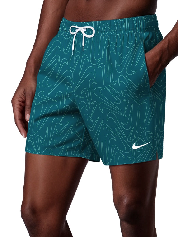 Nike Swim Breaker Men's 5" Brief-Lined Volley Short - Green Abyss alternate image 2
