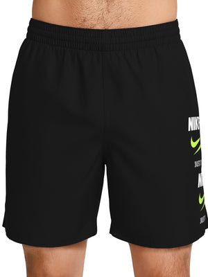 Nike Swim Breaker Men's 7" Brief-Lined Volley Short - Black alternate image 2